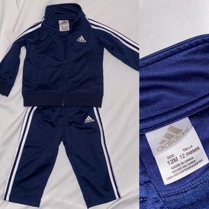 Adidas 2 piece Navy Jogging Suit Sz: 12 months